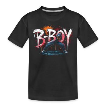 B-Boy Breakdance Hip Hop Dance Danseuse Breakdance - T-shirt bio Premium Enfant - noir - Devant