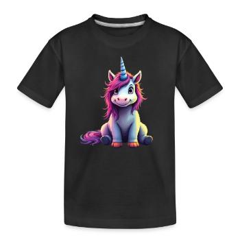 Mignon Licorne Idée Cadeau Magique Licorne Fans - T-shirt bio Premium Enfant - noir - Devant