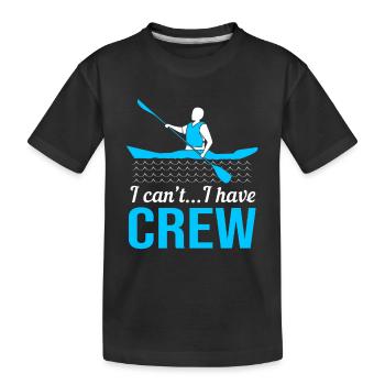 Ruderteam Rudern Ruder Ruderboot Ruderer - Kinder Premium Bio T-Shirt - Schwarz - Vorne