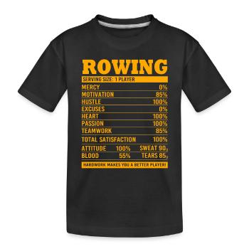 Ruderteam Rudern Ruder Ruderboot Ruderer - Kinder Premium Bio T-Shirt - Schwarz - Vorne