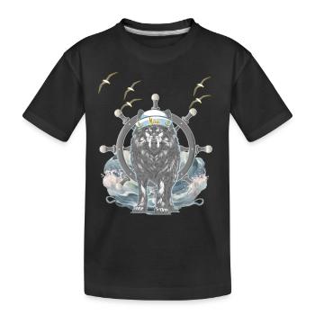 Maritim Matrose Seefahrer Schifffahrt Abenteuer - Kinder Premium Bio T-Shirt - Schwarz - Vorne