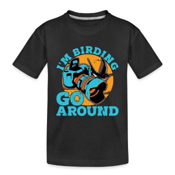 Photographie d’oiseaux Je suis ornithologique Faire le tour de l’ornithologie - T-shirt bio Premium Enfant - noir - Devant