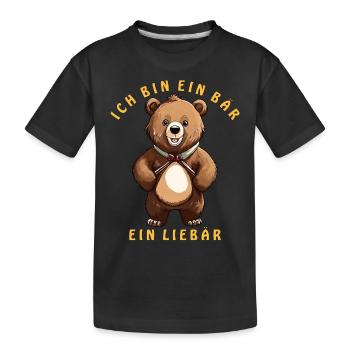 I'M A BEAR, A SWEETHEART - Kids' Premium Organic T-Shirt - black - Front