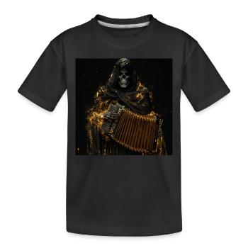Akkordeon - Kinder Premium Bio T-Shirt - Schwarz - Vorne