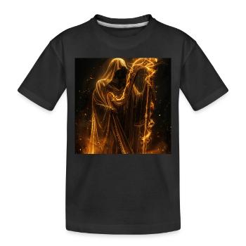 Harfe - Kinder Premium Bio T-Shirt - Schwarz - Vorne