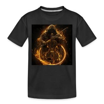 Violine - Kinder Premium Bio T-Shirt - Schwarz - Vorne