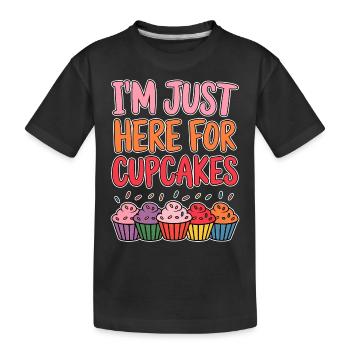 Cupcake Dire Cupcakes Drôle Cupcake Cadeau - T-shirt bio Premium Enfant - noir - Devant