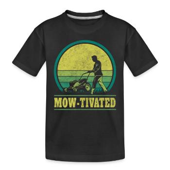 Tonte de pelouse tondue Jardinage - T-shirt bio Premium Enfant - noir - Devant