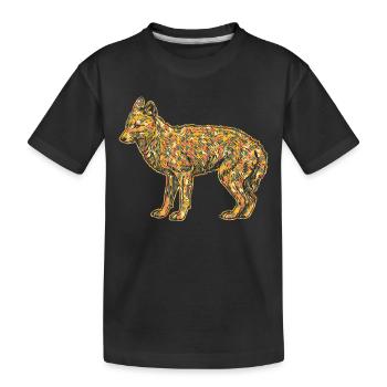 Coyote Geometric - Kids' Premium Organic T-Shirt - black - Front