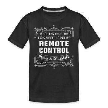 Si vous pouvez lire ceci, j’ai été forcé de - T-shirt bio Premium Enfant - noir - Devant