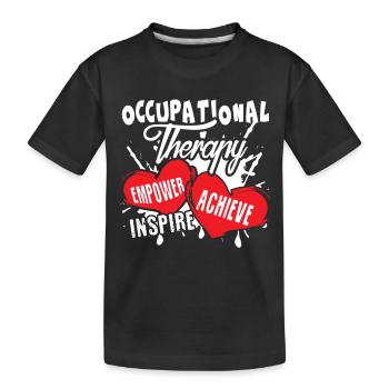 Occupational Therapy Empower Achieve inspire - Kids' Premium Organic T-Shirt - black - Front