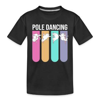 Pole Dance - Kinder Premium Bio T-Shirt - Schwarz - Vorne