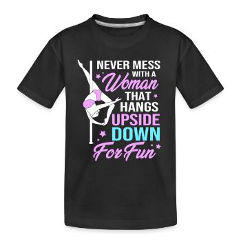 Pole Dance - Kinder Premium Bio T-Shirt - Schwarz - Vorne