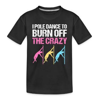 Pole Dance - Kinder Premium Bio T-Shirt - Schwarz - Vorne
