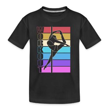 Pole Dance - Kinder Premium Bio T-Shirt - Schwarz - Vorne