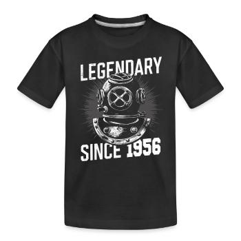 Legendary since 1956 - Diving Diver Birthday - Kids' Premium Organic T-Shirt - black - Front