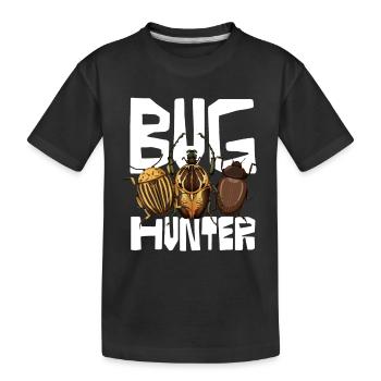 chasseur d’insectes design amoureux des insectes - T-shirt bio Premium Enfant - noir - Devant