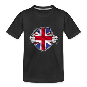 Union Jack Feeling of Freedom - Kids' Premium Organic T-Shirt - black - Front