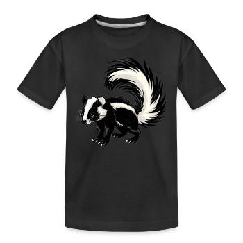 Stinktiere Stinktier - Kinder Premium Bio T-Shirt - Schwarz - Vorne