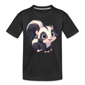 Stinktiere Stinktier - Kinder Premium Bio T-Shirt - Schwarz - Vorne
