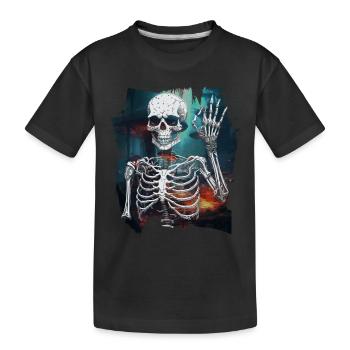 Halloween Geist Geister Naturliebhaber - Kinder Premium Bio T-Shirt - Schwarz - Vorne