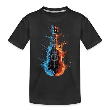 Ukulele - Kinder Premium Bio T-Shirt - Schwarz - Vorne