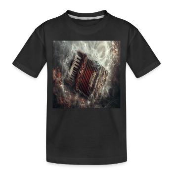 Akkordeon - Kinder Premium Bio T-Shirt - Schwarz - Vorne