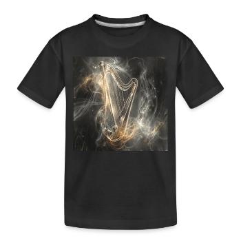 Harfe - Kinder Premium Bio T-Shirt - Schwarz - Vorne
