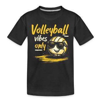 Joueur De Volley-ball Et Fan Spike Service - T-shirt bio Premium Enfant - noir - Devant