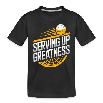Joueur De Volley-ball Et Fan Spike Service - T-shirt bio Premium Enfant - noir - Devant