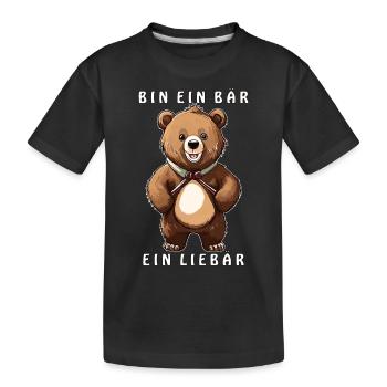 I'M A BEAR, A SWEETHEART - Kids' Premium Organic T-Shirt - black - Front