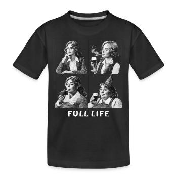 FULL LIFE - Kids' Premium Organic T-Shirt - black - Front