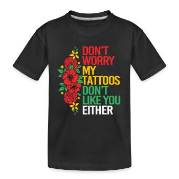 Tattoo Artist Tattoo Artist Tattooed Tattoo - Kids' Premium Organic T-Shirt - black - Front