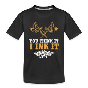 Tattoo Artist Tattoo Artist Tattooed Tattoo - Kids' Premium Organic T-Shirt - black - Front