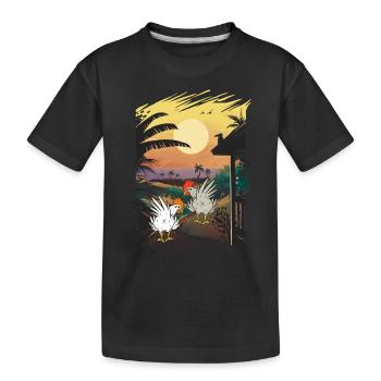 Mexique Poulet Poulets Volaille de ferme Far West - T-shirt bio Premium Enfant - noir - Devant