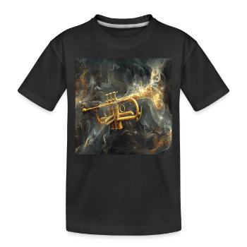 Trompete - Kinder Premium Bio T-Shirt - Schwarz - Vorne