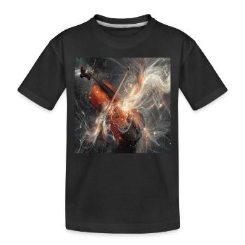 Violine - Kinder Premium Bio T-Shirt - Schwarz - Vorne