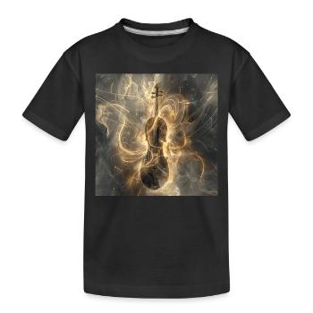 Violine - Kinder Premium Bio T-Shirt - Schwarz - Vorne
