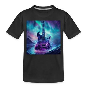 Gitarre - Kinder Premium Bio T-Shirt - Schwarz - Vorne