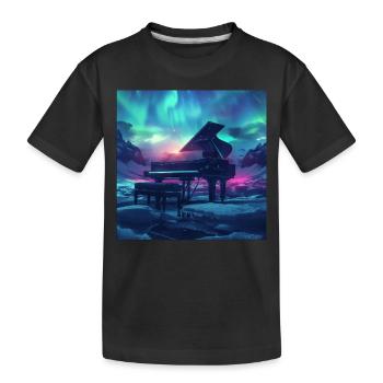 Klavier - Kinder Premium Bio T-Shirt - Schwarz - Vorne