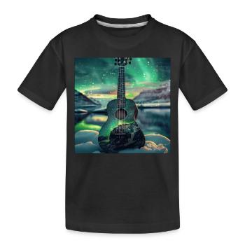 Ukulele - Kinder Premium Bio T-Shirt - Schwarz - Vorne