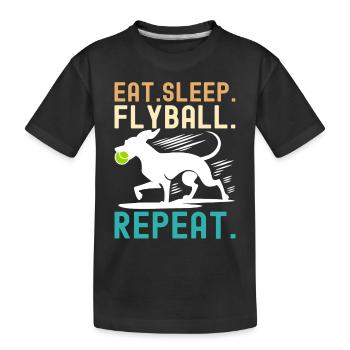 Flyball Sports canins - T-shirt bio Premium Enfant - noir - Devant