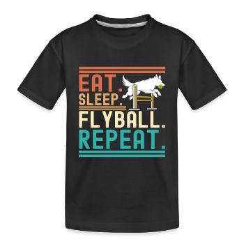 Flyball Sports canins - T-shirt bio Premium Enfant - noir - Devant