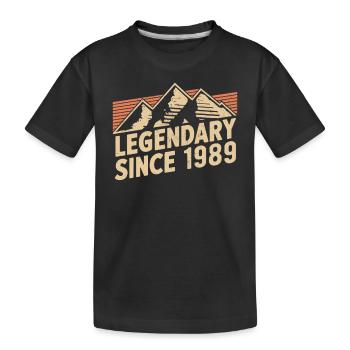Legendary since 1989 Birthday - Kids' Premium Organic T-Shirt - black - Front