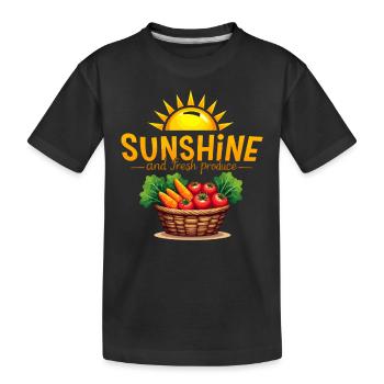 Bauernmarktverkäufer, Frische Produkte Und Lokale - Kinder Premium Bio T-Shirt - Schwarz - Vorne