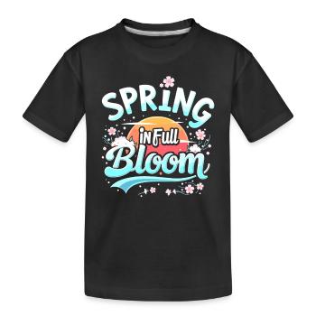 Kirschblüten-enthusiast Sakura Lovers Springtime - Kinder Premium Bio T-Shirt - Schwarz - Vorne