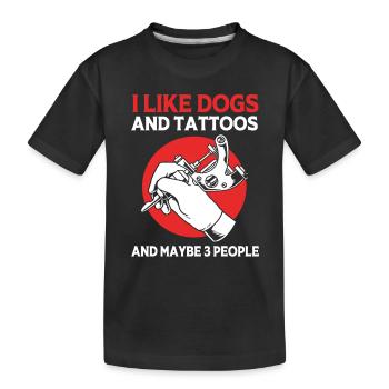 Tattoo Artist Tattoo Artist Tattooed Tattoo - Kids' Premium Organic T-Shirt - black - Front