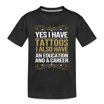 Tattoo Artist Tattoo Artist Tattooed Tattoo - Kids' Premium Organic T-Shirt - black - Front
