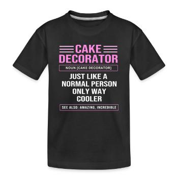 Gâteau Tartelette Décoration Gâteau - T-shirt bio Premium Enfant - noir - Devant