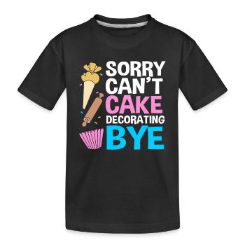 Gâteau Tartelette Décoration Gâteau - T-shirt bio Premium Enfant - noir - Devant